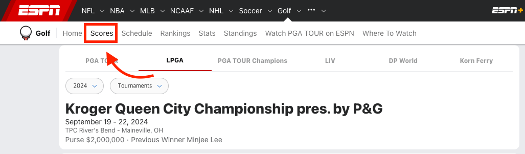 LPGA 실시간스코어 이미지